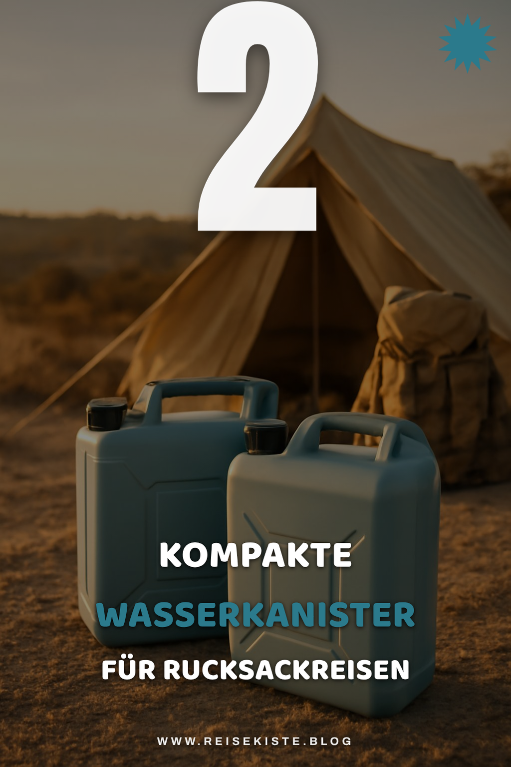 Kompakte Wasserkanister für Rucksackreisen