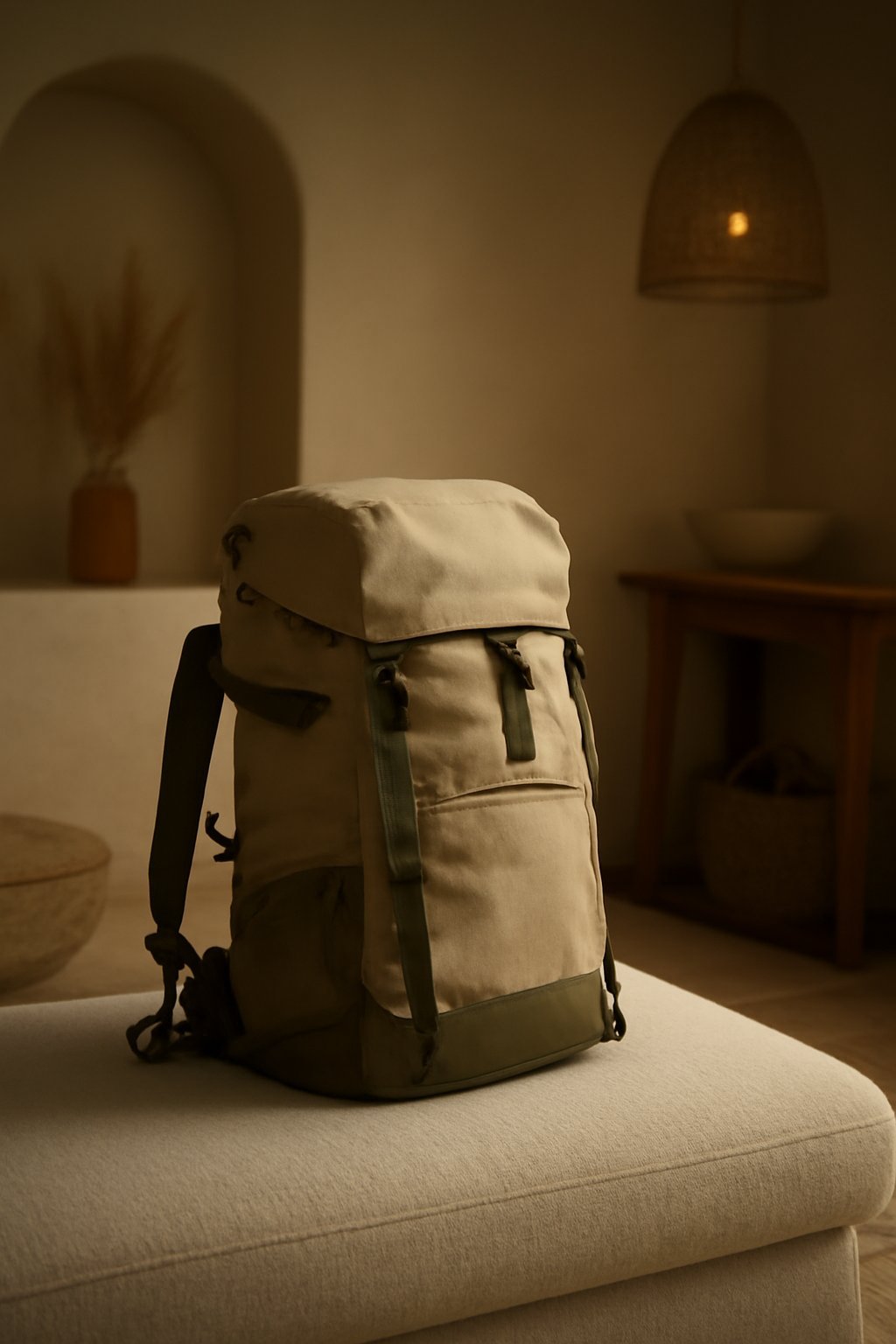 Rucksack im Geschäft testen