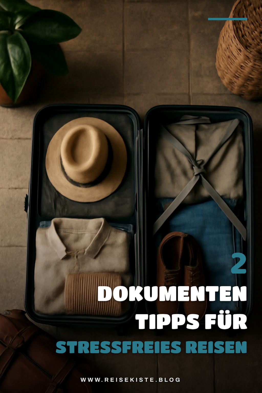 Organisierte Dokumente für einen stressfreien Check-in