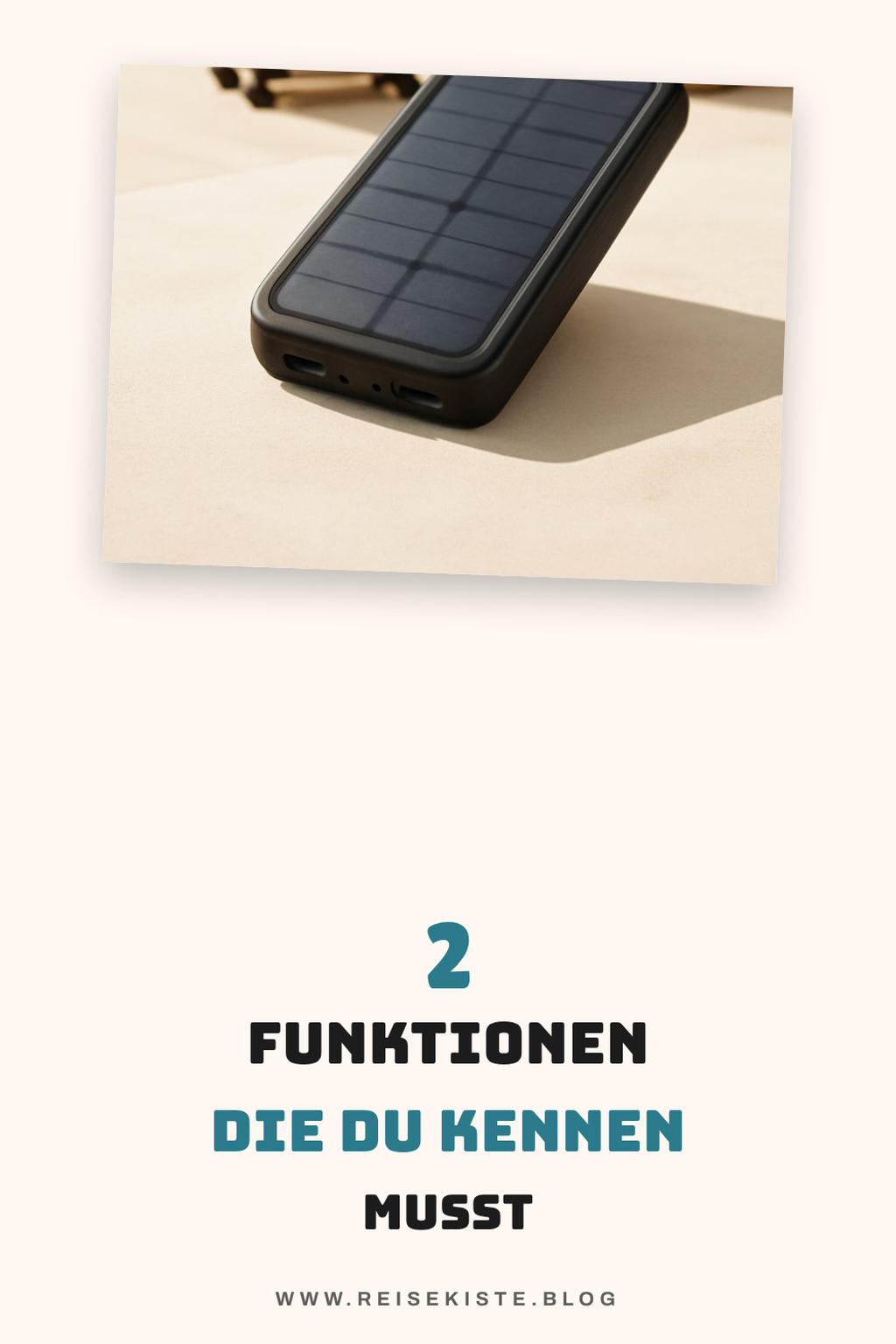 Wichtige Funktionen einer Solar Powerbank