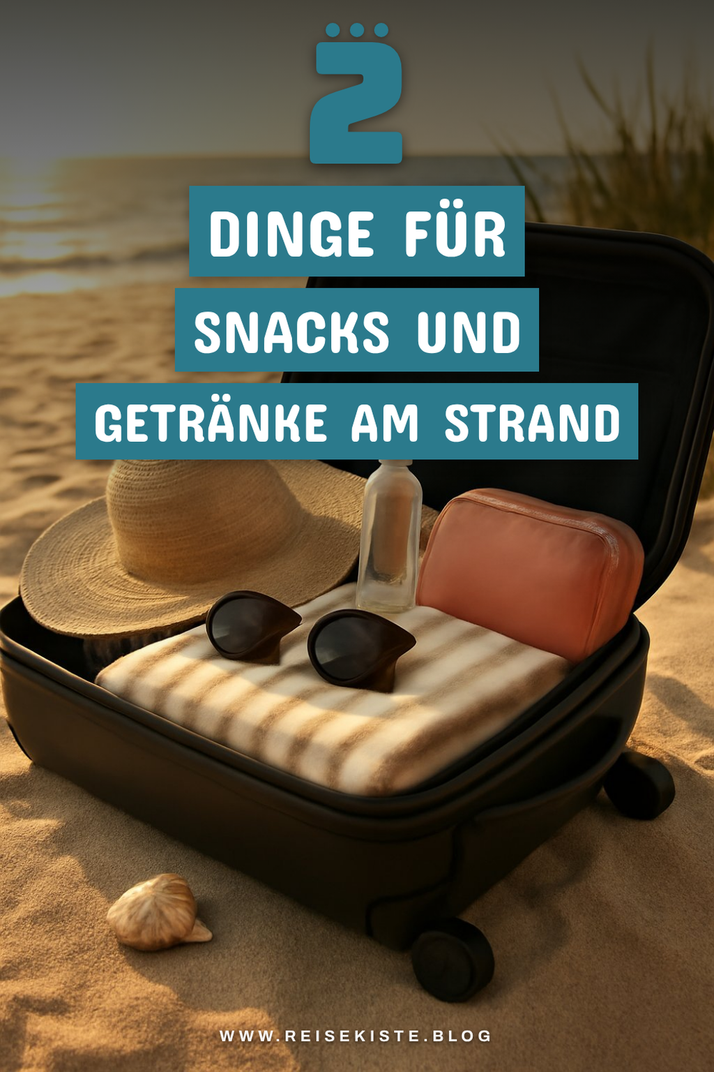 Essen und Trinken am Strand nicht vergessen